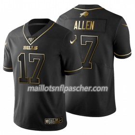 Maillot Buffalo Bills Josh Allen 17 Nike Noir Golden Edition 100th - Homme